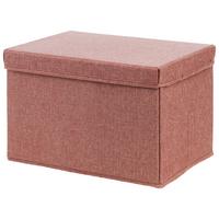 SKLÁDACÍ KRABICE CINDY - CA. 23L -EXT- - červenohnědá, Moderní, karton/textil (38/26/24cm) - Mömax