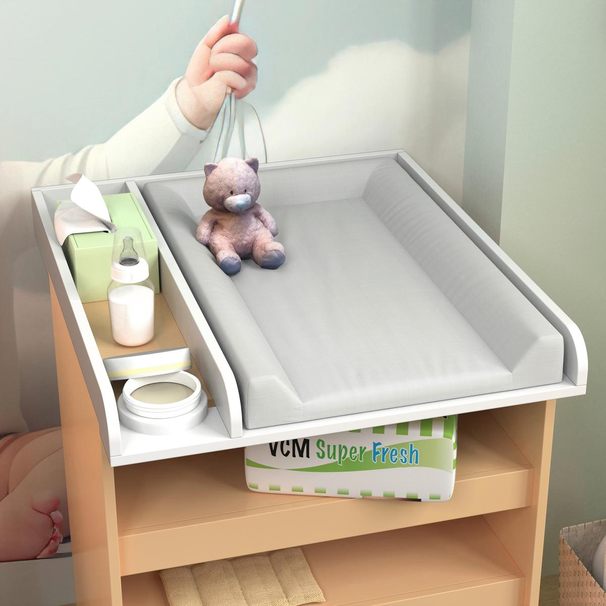 Wickelaufsatz Malira M B: 65 Cm Weiß - Weiß, Basics, Holzwerkstoff (65/7/73cm) - MID.YOU