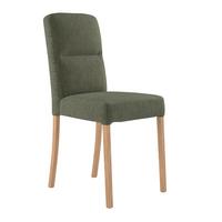 Vierfußstuhl Emma Ii Webstoff Grün, B: 43 Cm - Eichefarben/Grün, KONVENTIONELL, Holz/Textil (43/91/58cm)