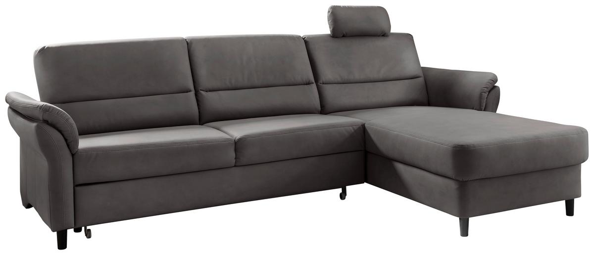 Ecksofa Cavoli Anthrazit S: 279x176 cm - Anthrazit/Schwarz, MODERN, Textil (279/176cm) - Livetastic