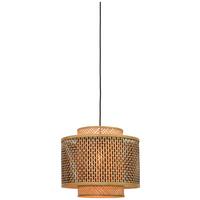 Hängeleuchte Bhutan H: 243 Cm 1-Flammig Höhenverstellbar - Schwarz/Braun, Design, Naturmaterialien (43/243/41,5cm) - Good & Mojo