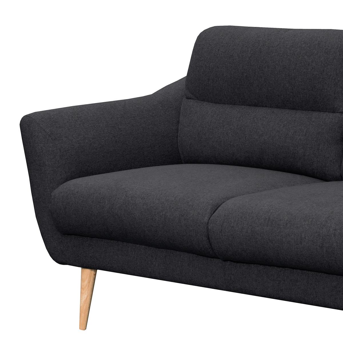 2-Sitzer-Sofa Tromso Anthazit B: 158 cm - Anthrazit/Buchefarben, Design, Textil (158/87/88cm) - Livetastic