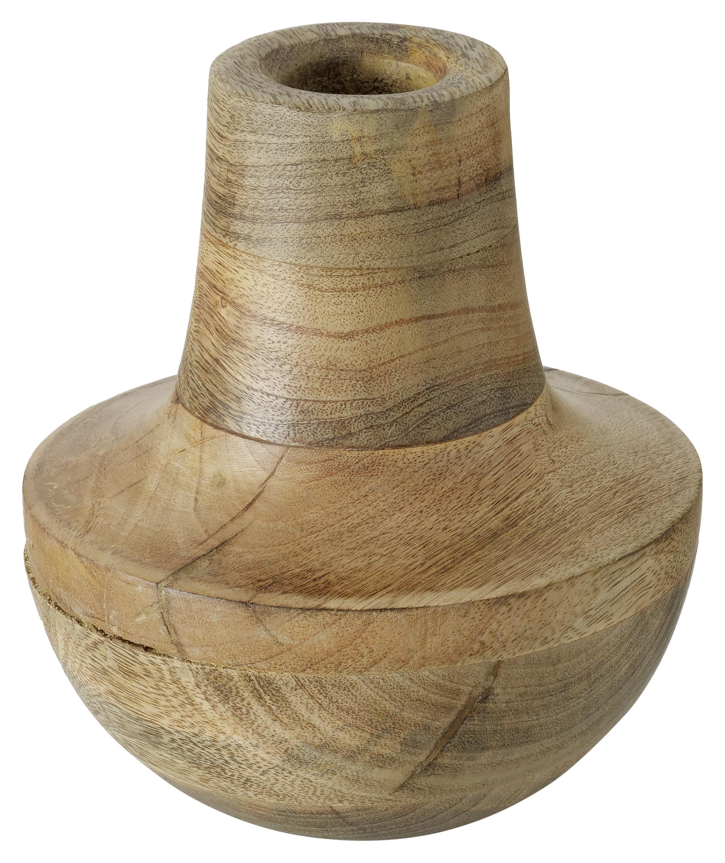 Dekoračná Váza Poshka, Ø/v: 15/18cm - prírodné farby, Moderný, drevo (15/18cm)