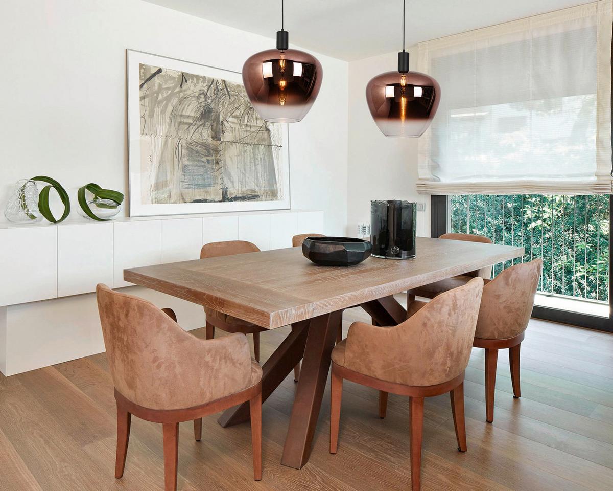 Hängeleuchte Nele - Schwarz/Kupferfarben, MODERN, Glas/Kunststoff (40/120cm) - James Wood