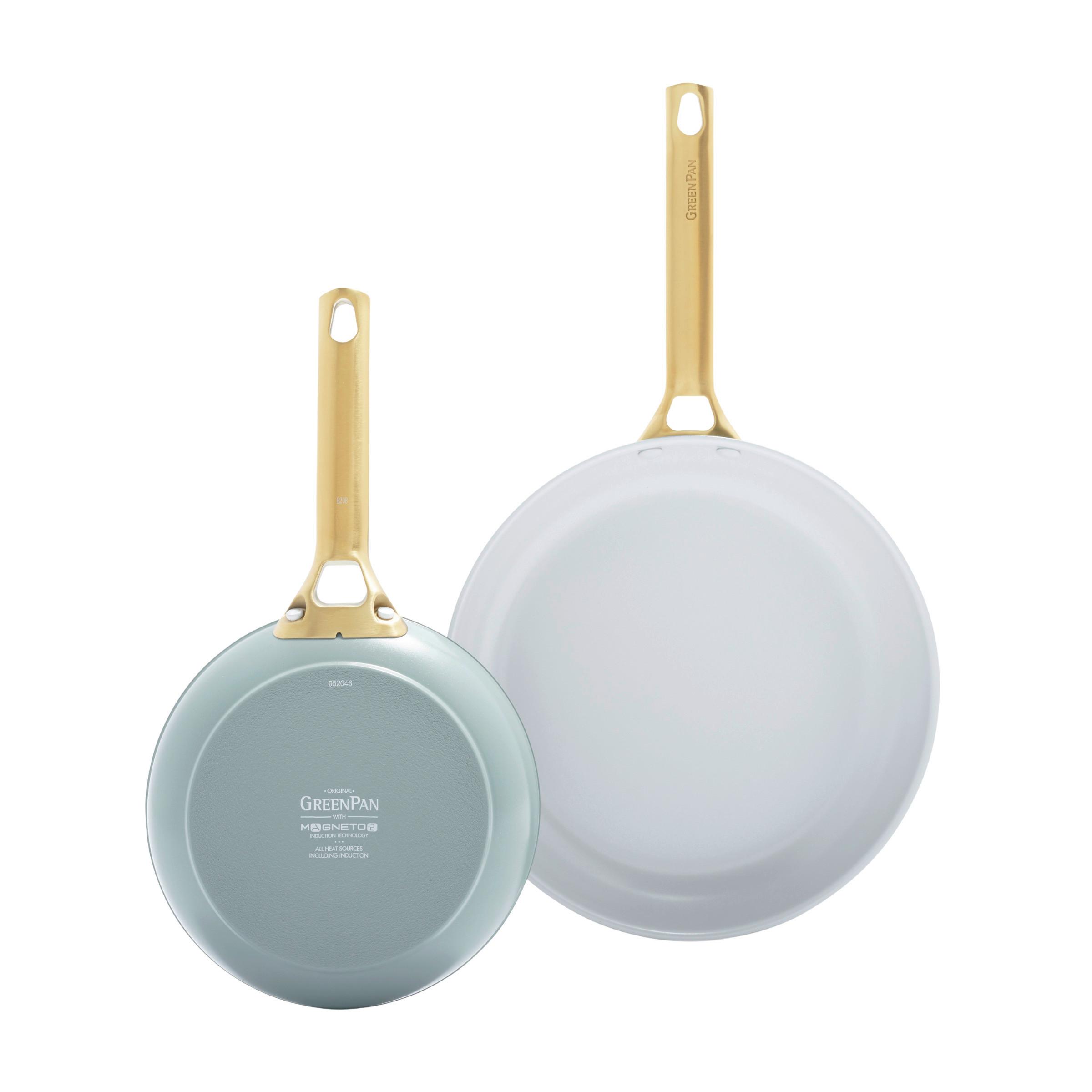 Pfanneset Padova Reserve Gold/Hellblau/Weiß D: 20/28 cm - Goldfarben/Weiß, Basics, Metall (20 & 28cm) - GreenPan