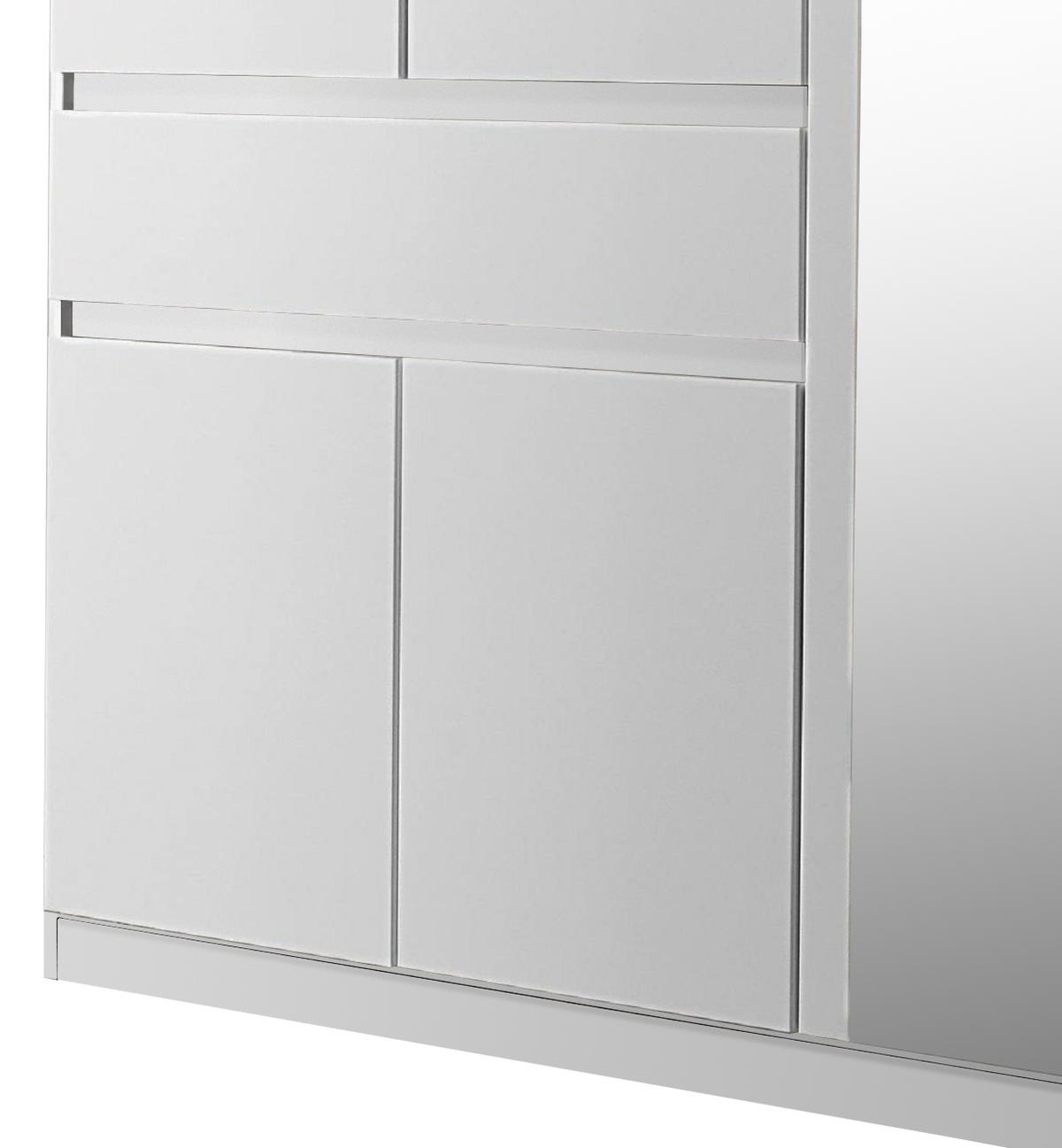 Drehtürenschrank "tübingen" , Weiß - Weiß, Design, Glas/Holzwerkstoff (136/197/54cm) - Rauch Möbel