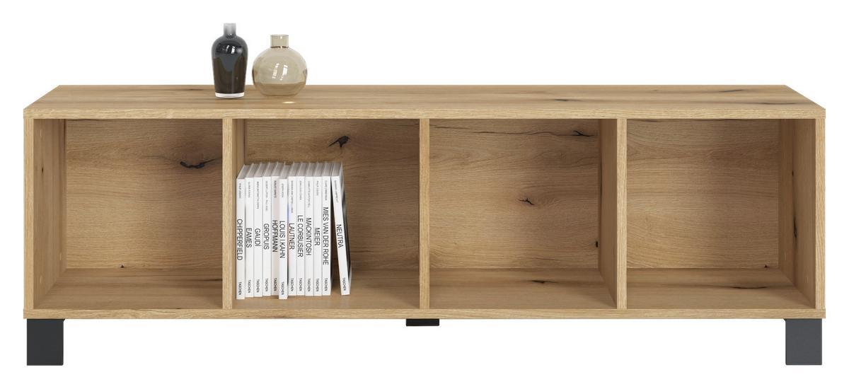 REGÁL LUGO - černá, Moderní, kompozitní dřevo/plast (135/43,2/34,4cm) - Mömax