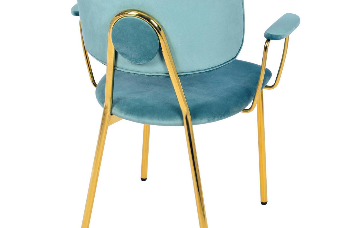 Stuhl-set Giselle 225 Mint - Goldfarben/Mintgrün, Design, Kunststoff/Metall (63/80/51cm) - Kayoom