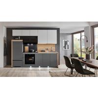 Küchenblock Toronto - Schieferfarben/Eichefarben, Design, Holzwerkstoff (280cm) - Vertico