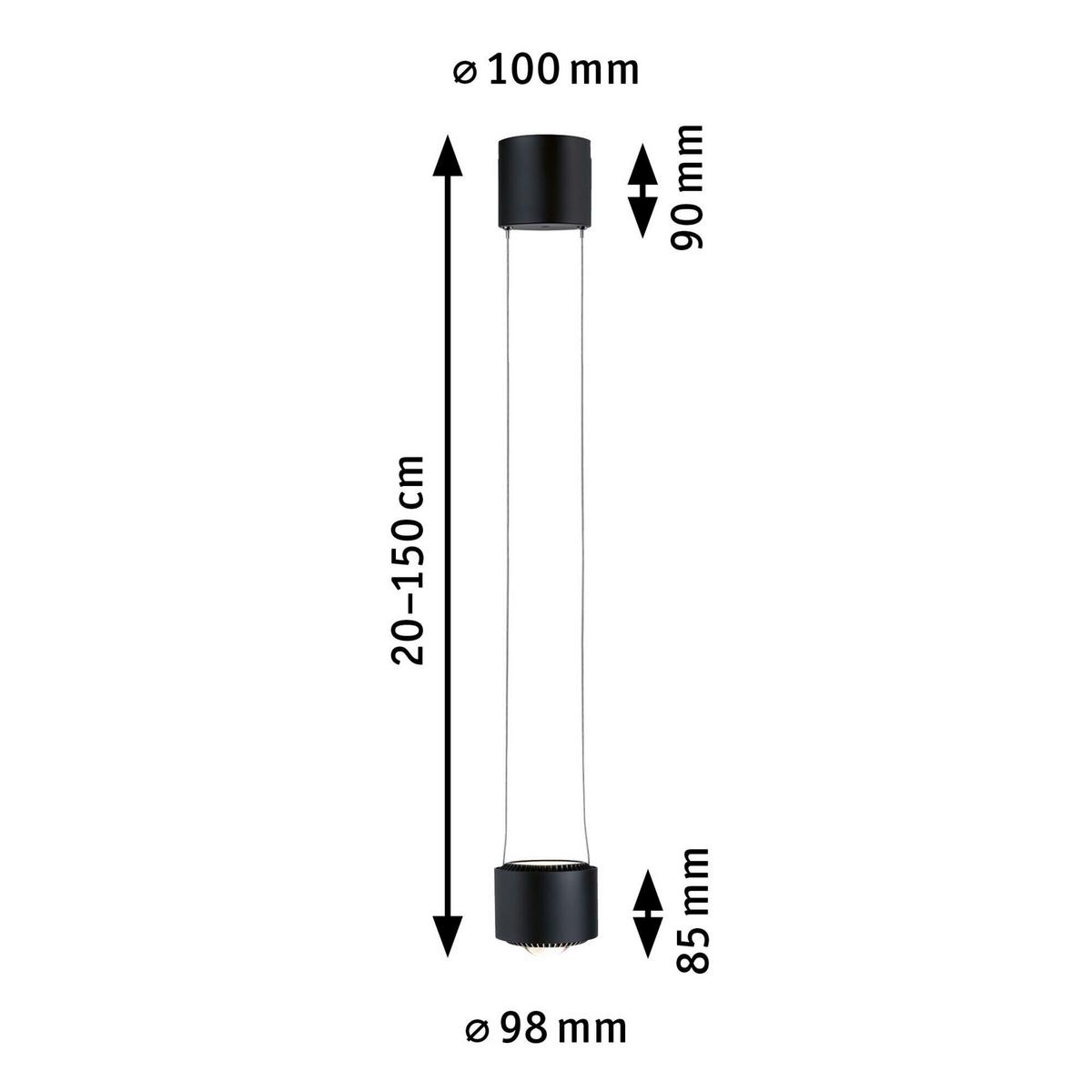 Schinensystem-Hängeleuchte 96813 Urail Aldan - Basics (20-150/9,8/8,5cm) - Paulmann