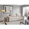 Schlafsofa Ines Creme B: 258cm - Creme/Schwarz, Design, Textil (258/98/95cm) - Livetastic