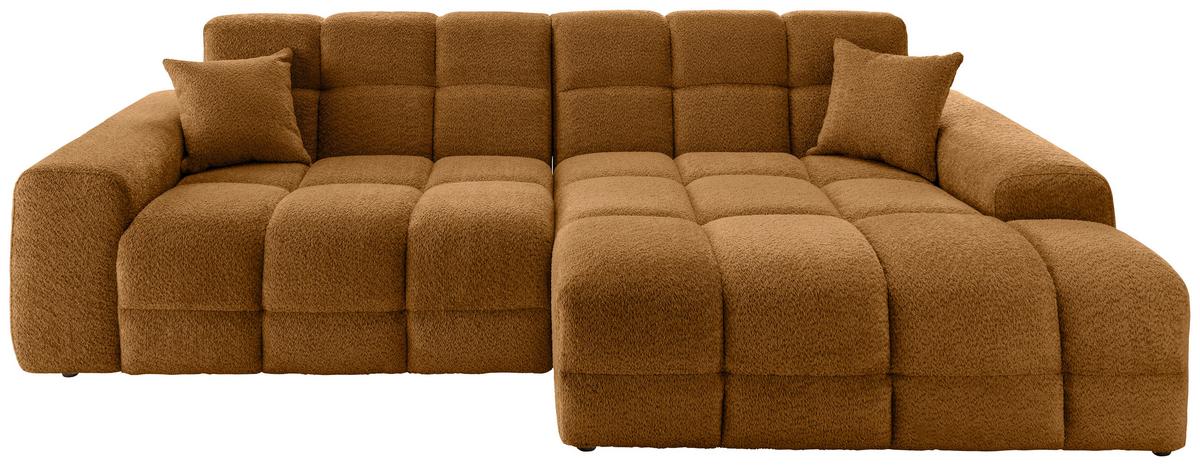 Ecksofa Bosco Goldfarben S: 301x152 cm - Goldfarben/Schwarz, MODERN, Textil (301/152cm) - Livetastic