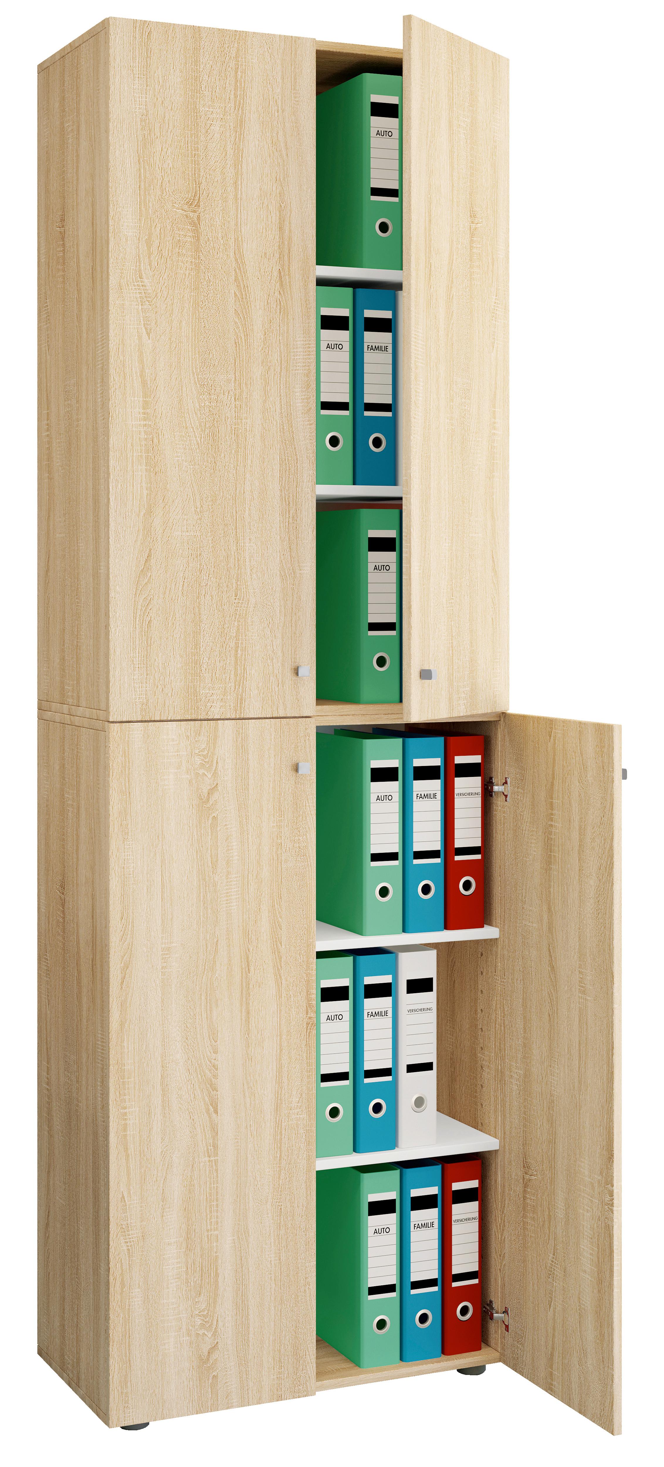 Aktenschrank Lona Eiche Dekor B: 70 cm - Sonoma Eiche, Design, Holzwerkstoff (70/220/39cm) - MID.YOU