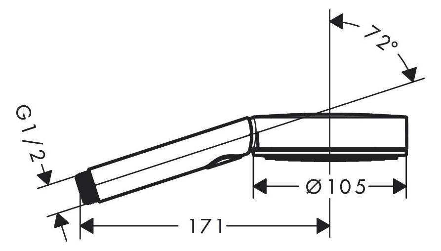 Handbrause Pulsify Hb 3jet Relax Eco 3-Fach verstellbar - Chromfarben, Basics, Kunststoff (10,5/22,4/3cm) - Hansgrohe