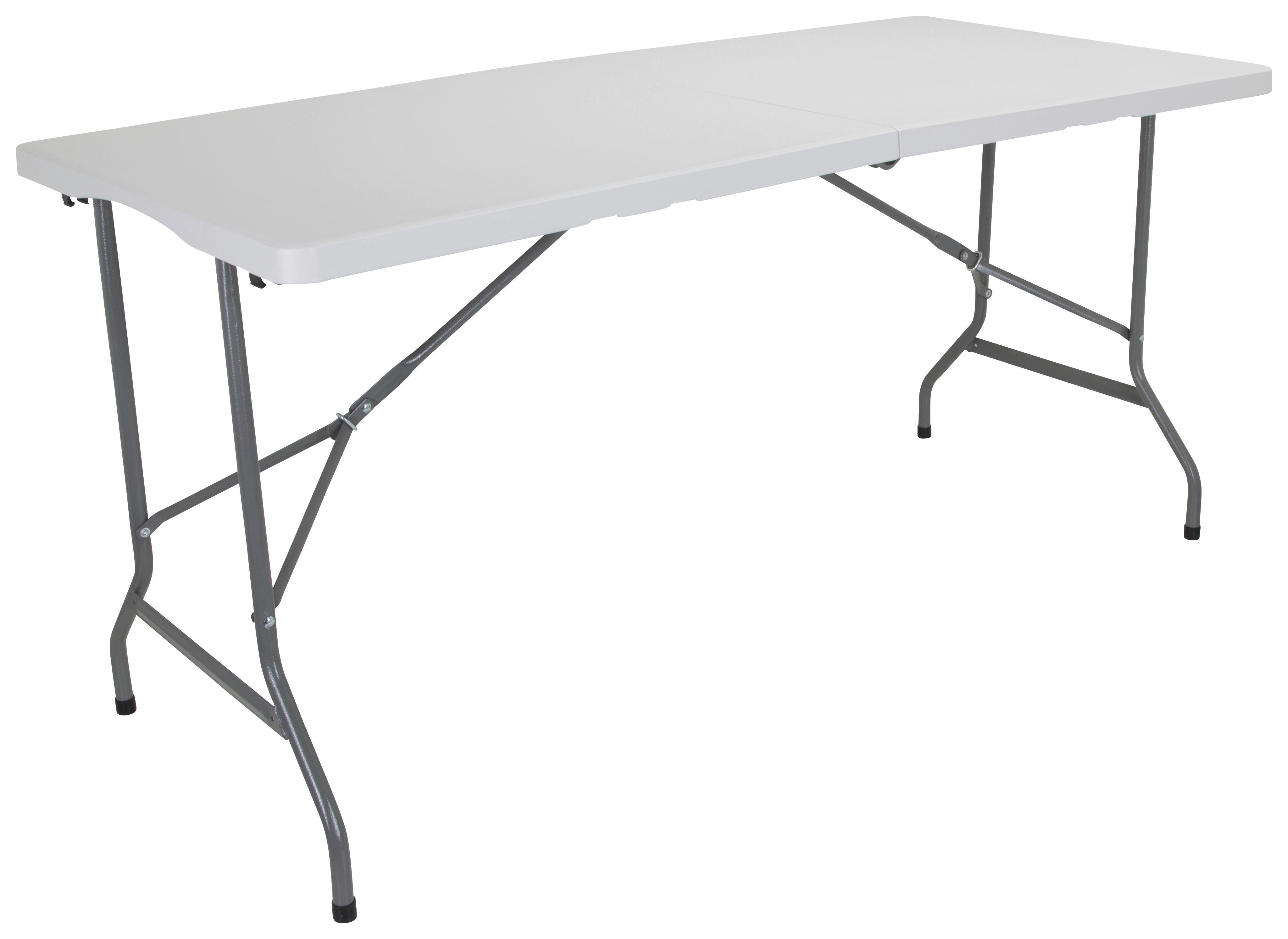 Schreibtisch Easy Up Multi Ii Weiß - Silberfarben/Weiß, MODERN, Kunststoff/Metall (70/152/74cm) - MID.YOU