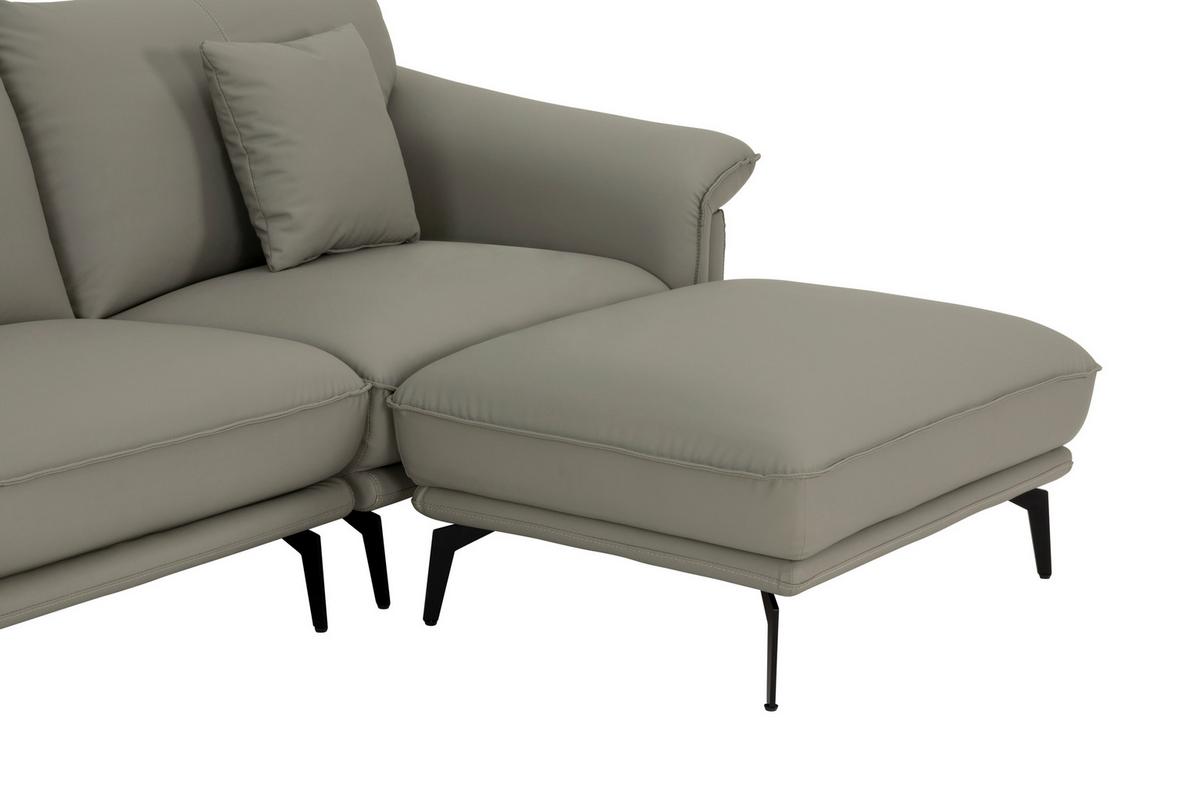 3-Sitzer-Sofa Daniele - Taupe/Schwarz, Design, Textil (289/84/92cm) - MID.YOU
