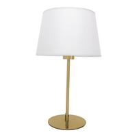 Tischleuchte Bologna - Beige/Messingfarben, Basics, Textil/Metall (45cm) - Näve