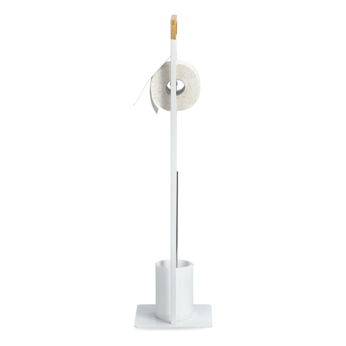 Wc-bürstenkombination Weiß B: 19 Cm - Weiß, Basics, Holz/Kunststoff (19/19/75cm) - Zeller Present
