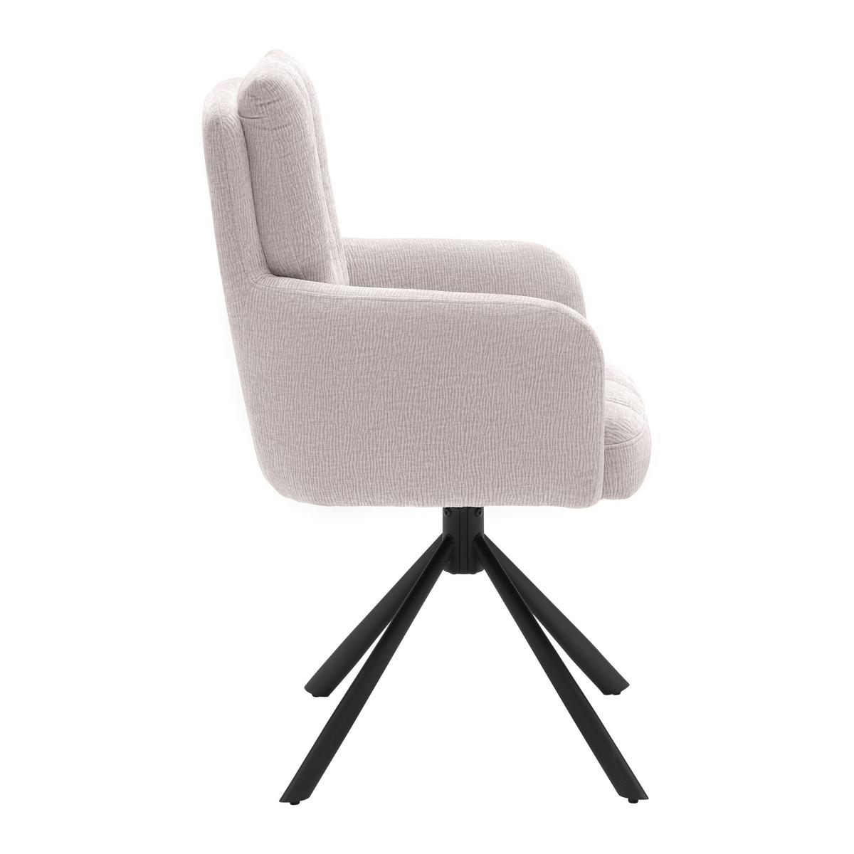 ŽIDLE S PODRUČKAMI CHARLOTTE -TREND- - černá/světle šedá, Moderní, kov/textil (61/96/67cm) - Mömax