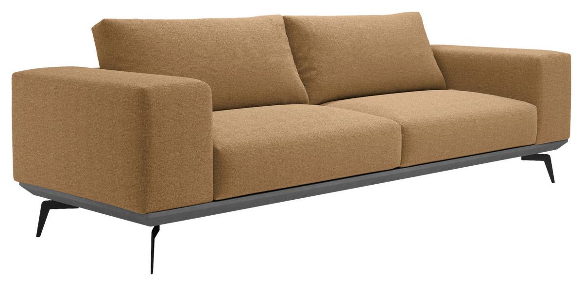 Dvojmiestna pohovka ALBERO, hrdzavá - čierna/hrdzavá, Design, kov/drevo (260/87/95cm) - MID.YOU