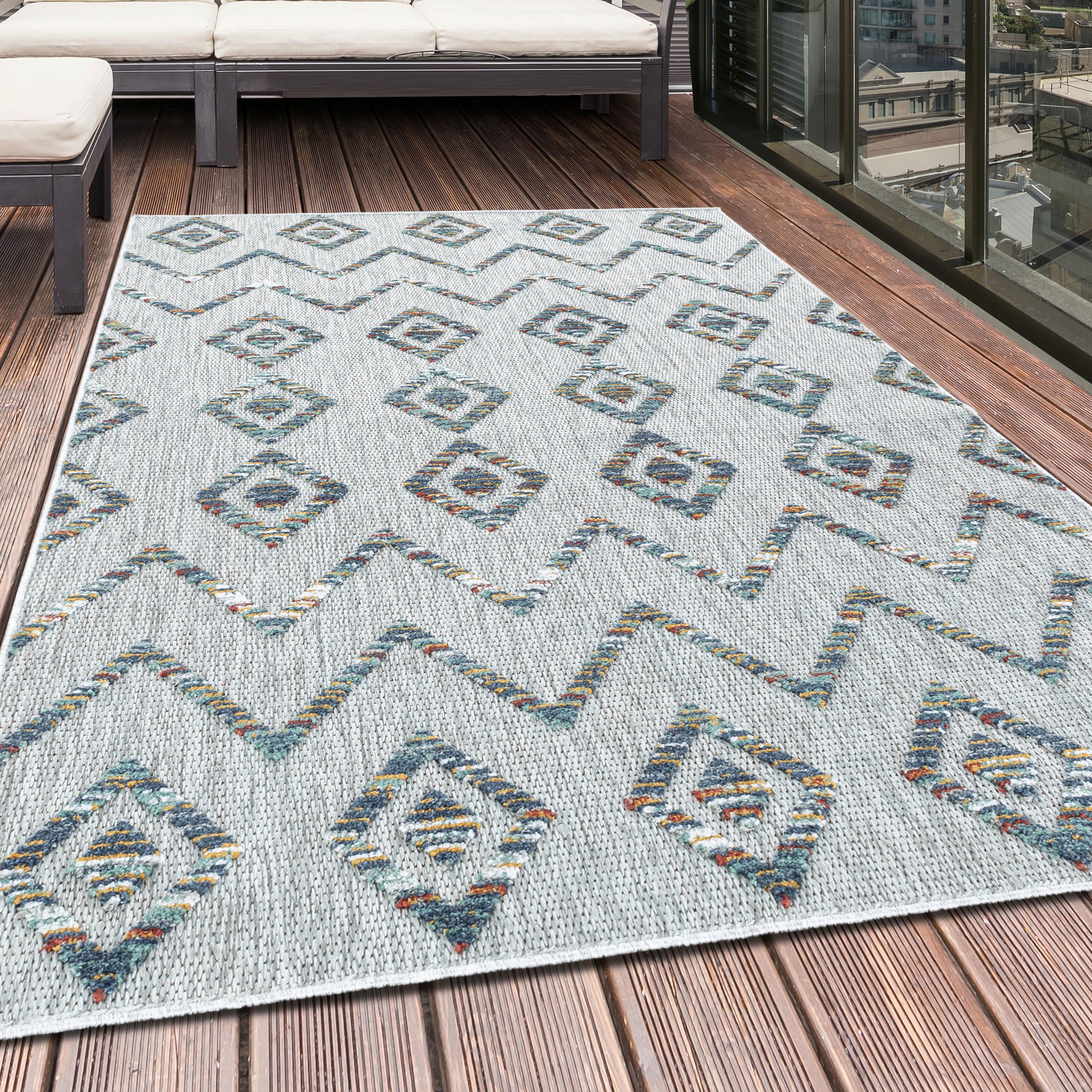 Flachwebteppich Bahama - Multicolor, Design, Textil (140/200cm) - Novel