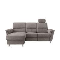 Ecksofa Mit Stauraum Parole Graubraun Chenille - Chromfarben/Graubraun, MODERN, Textil (165/231cm) - Livetastic