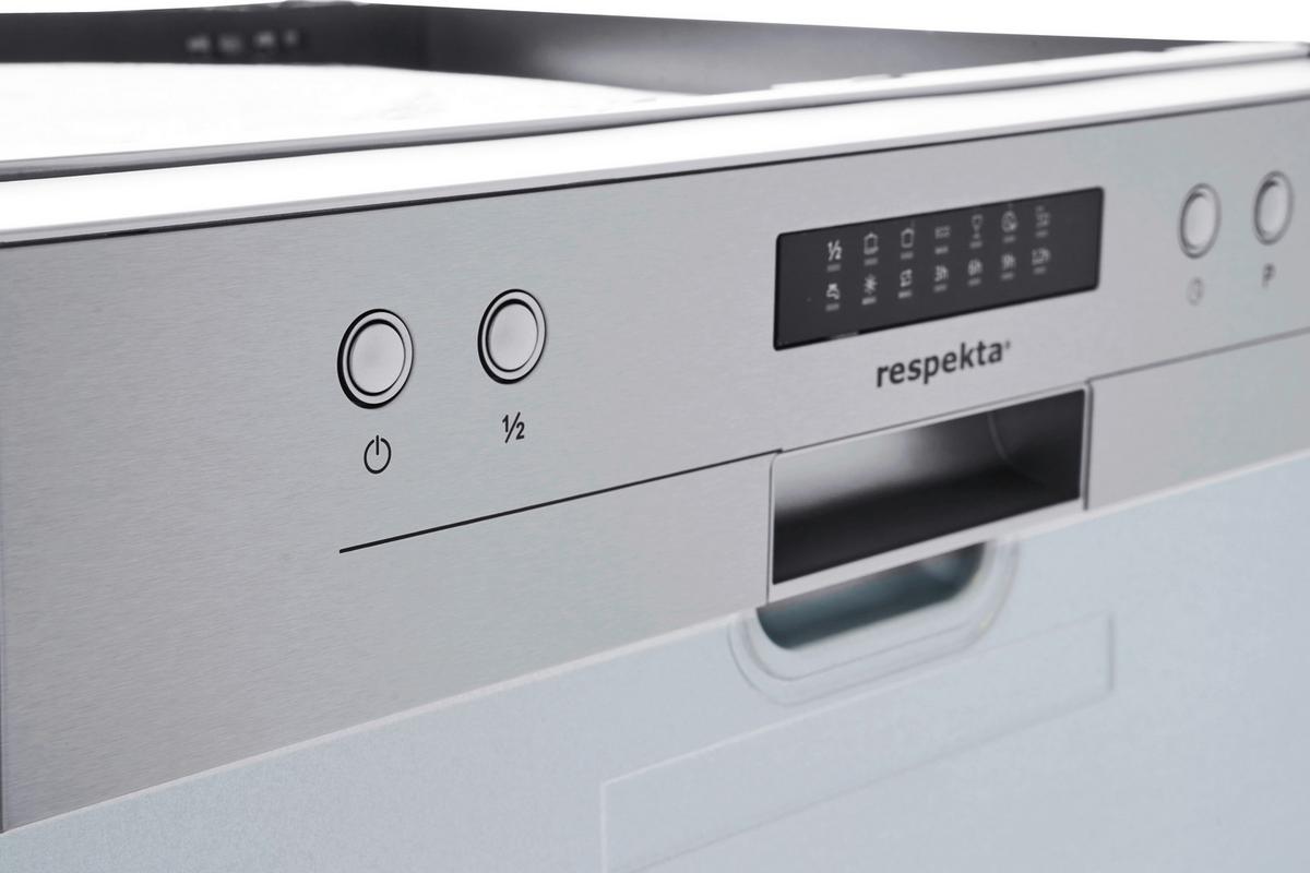 Geschirrspüler Gsp60tidm B: 59,8 Cm Teilintegriert - Edelstahlfarben/Weiß, Trend, Metall (59,8/81,5/57cm) - Respekta