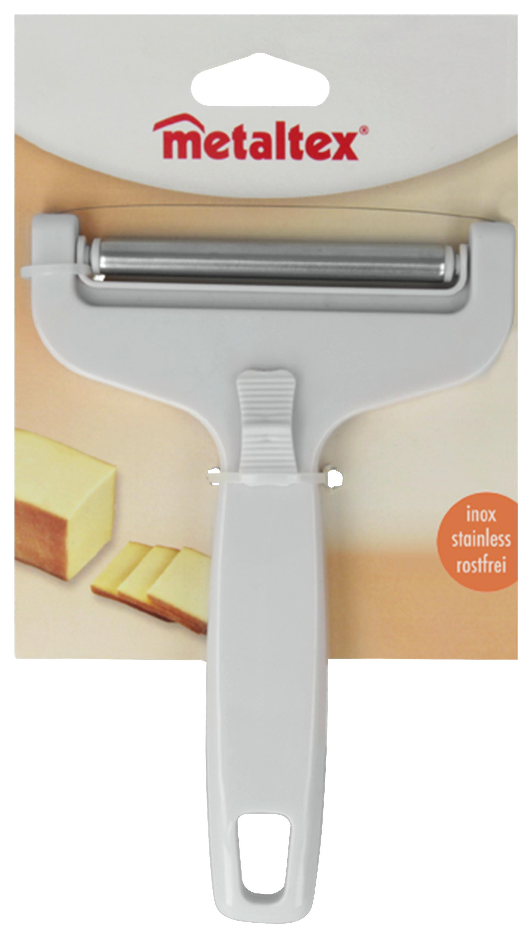 Sajtszeletelő Cheese - fehér, műanyag/fém (15/15/2cm)