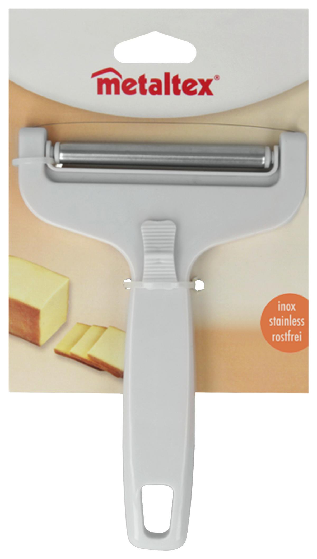 Sajtszeletelő Cheese - fehér, műanyag/fém (15/15/2cm)