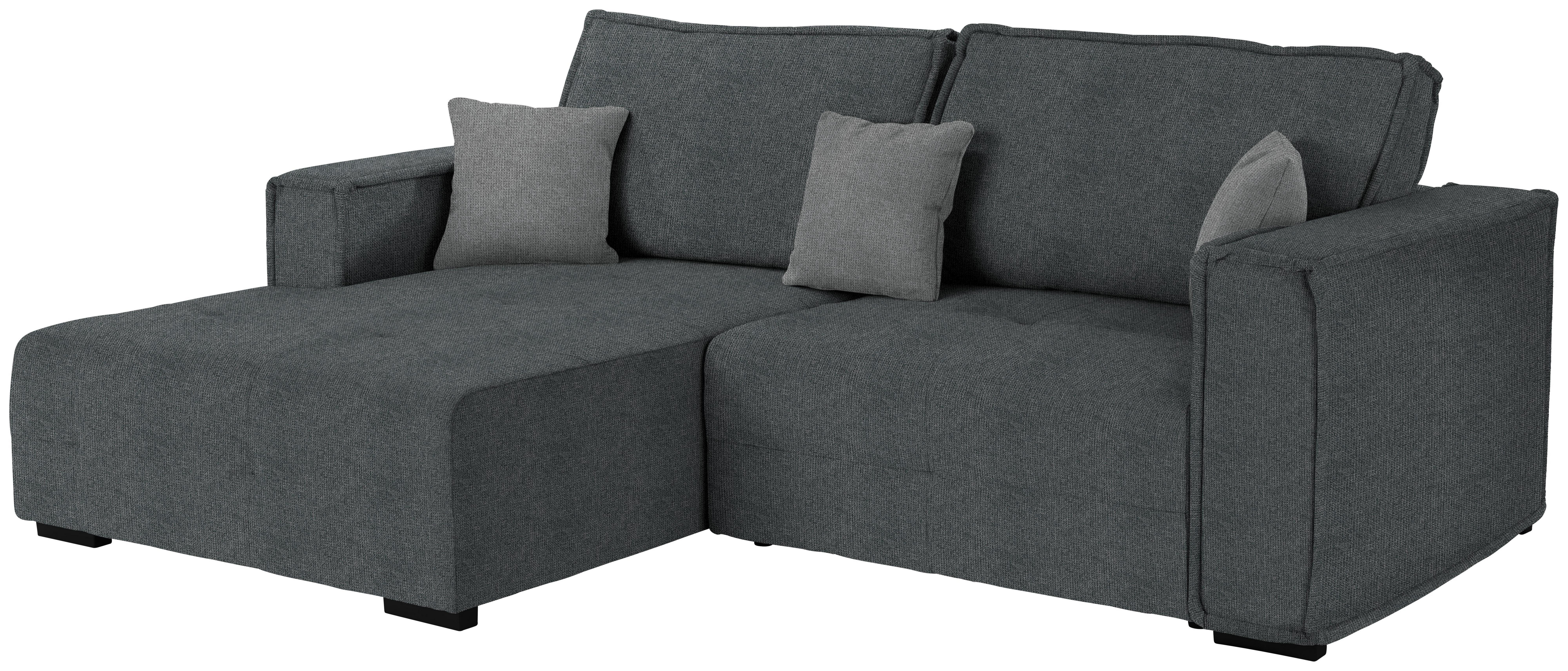 Wohnlandschaft In L-Form Tommy 167x265 cm - Hellgrau/Grau, LIFESTYLE, Holz/Textil (167/265cm) - Luca Bessoni