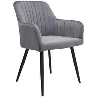 Armlehnstuhl Tommy Blau/Schwarz Gepolstert - Blau/Schwarz, MODERN, Textil/Metall (62/86/64cm) - MID.YOU