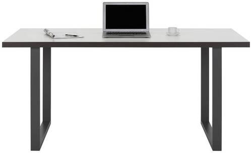 Písací stôl KEFLAVIK -EXKLUSIV- - sivá/biela, Modern, kov/kompozitné drevo (160/74,1/75cm) - Mömax