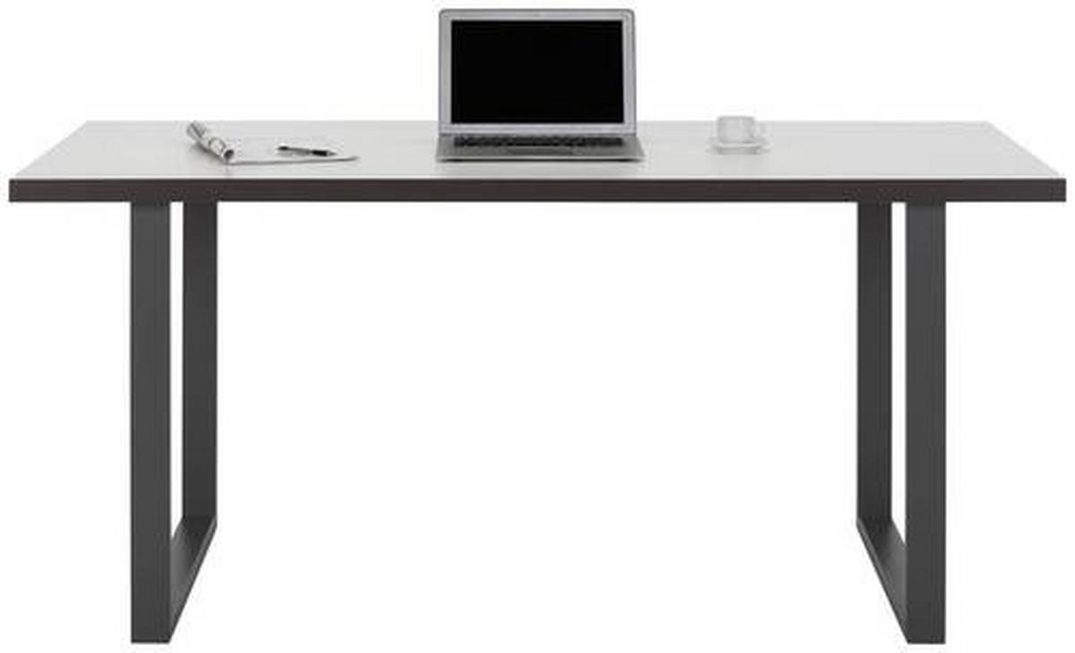 Psací stůl KEFLAVIK -EXKLUSIV- - šedá/bílá, Moderní, kov/kompozitní dřevo (160/74,1/75cm) - Mömax