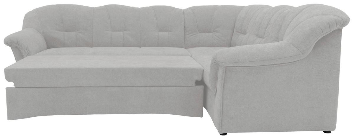 Ecksofa mit Schlaffunktion Pappenburg Hellgrau - Hellgrau/Schwarz, KONVENTIONELL, Textil (243/192cm) - MID.YOU