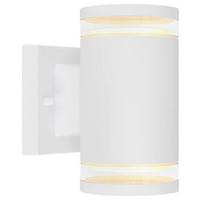 Led Außenleuchte Alcala 11 Watt Aluminium, Wandmontage - Klar/Weiß, Basics, Glas/Metall (10/16,5cm) - Globo