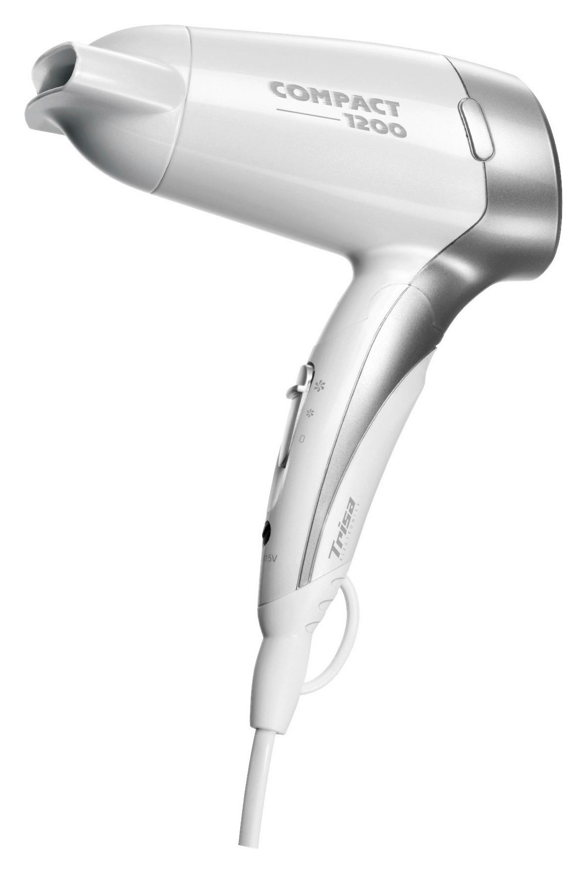 Haartrockner Compact 1200 W Stylingdüse Föhn - Silberfarben/Weiß, MODERN, Kunststoff (18/11/7cm)