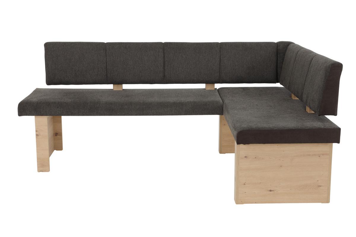 Eckbank Linn Eb - Braun/Eiche Artisan, MODERN, Holzwerkstoff/Textil (140/200cm) - MID.YOU