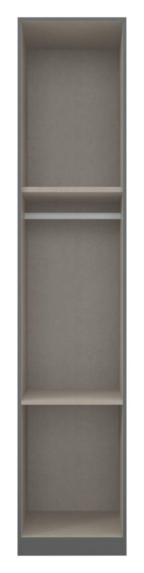 Drehtürenschrank mit Laden B: 47 cm Alabama, Grau - Grau, MODERN, Holzwerkstoff (47/229/54cm) - Rauch Möbel