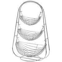 Gyümölcskosár Anton - krómszínű, Konventionell, fém (36/27/56cm) - Luca Bessoni