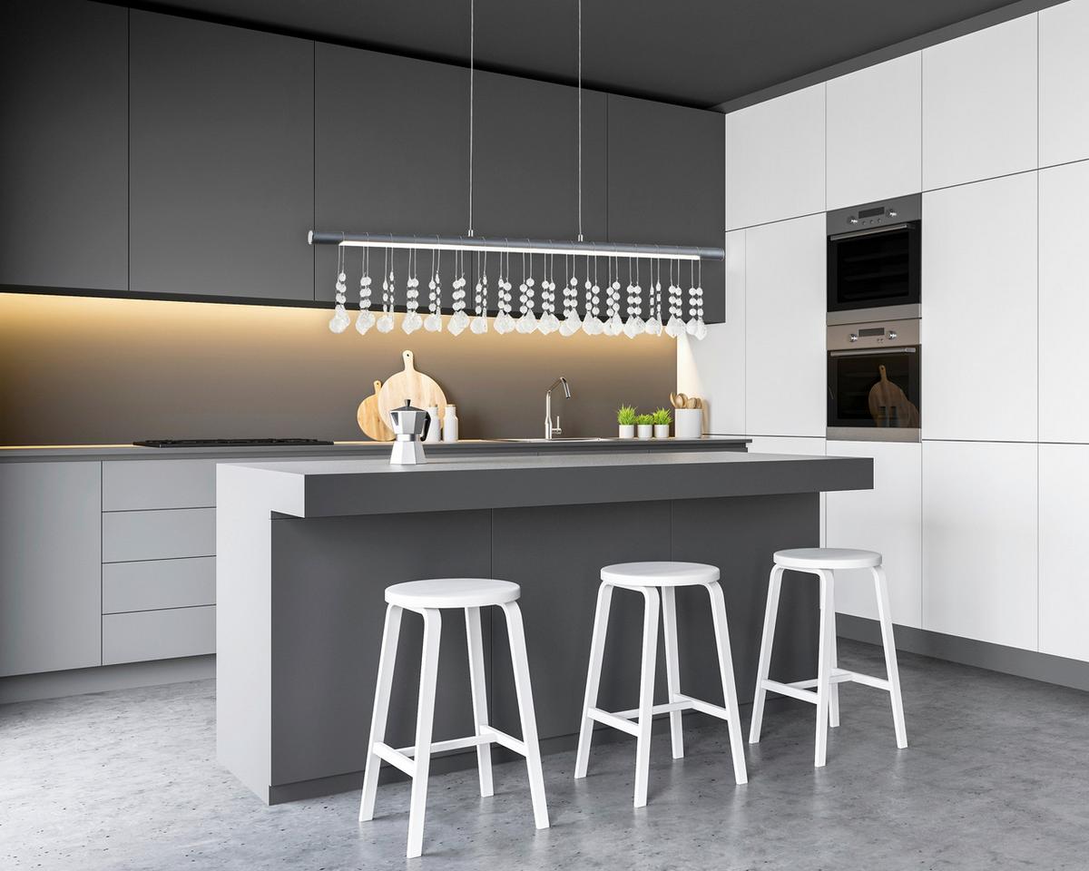 Pendelleuchte Nobilis - Grau, Design, Glas/Metall (100cm) - Näve