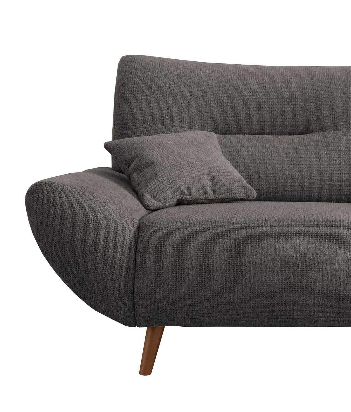 3-Sitzer-Sofa Drago Mit Kissen Graubraun B: 205 cm - Wildeiche/Graubraun, MODERN, Textil (205/81/90cm) - MID.YOU