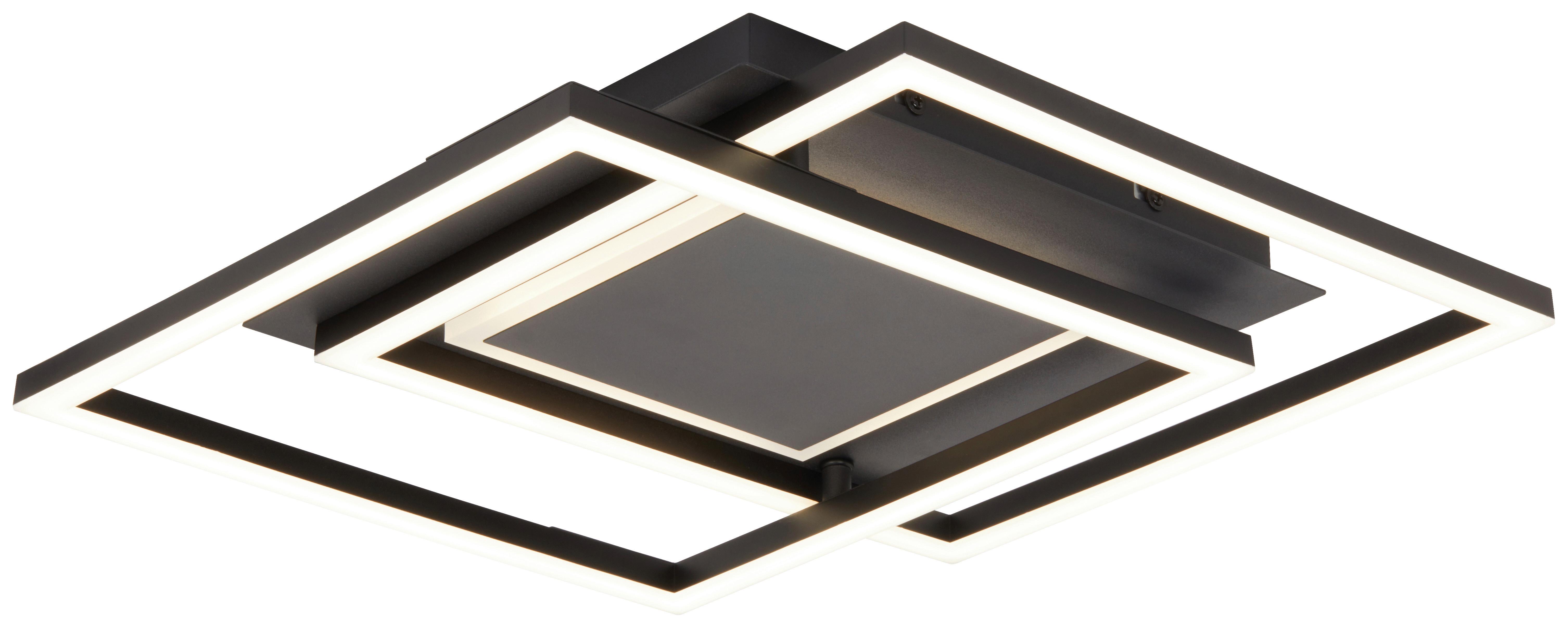 Led-deckenleuchte, 4000k Ziti - Schwarz, MODERN, Kunststoff/Metall (58/47/6cm)