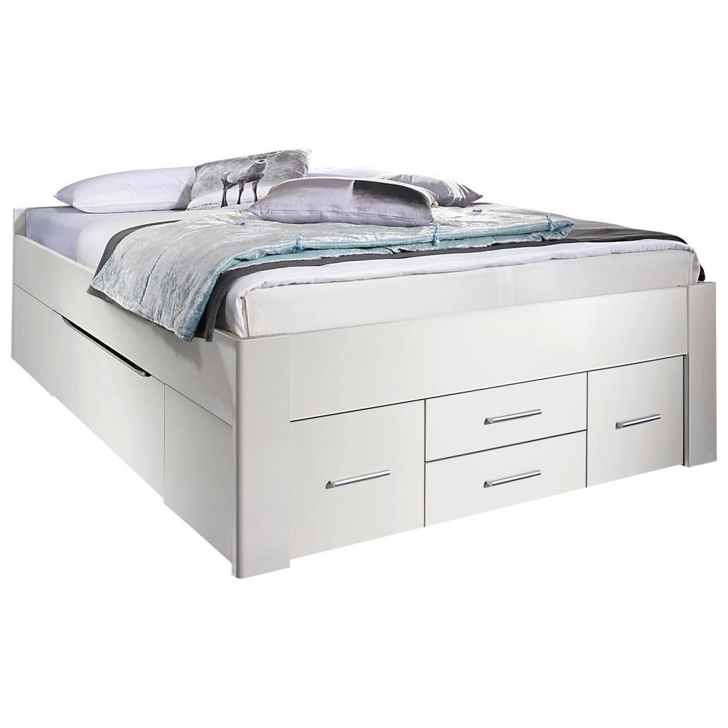 Stauraumbett Mit Bettkasten 140x200 Cm Scala Weiß