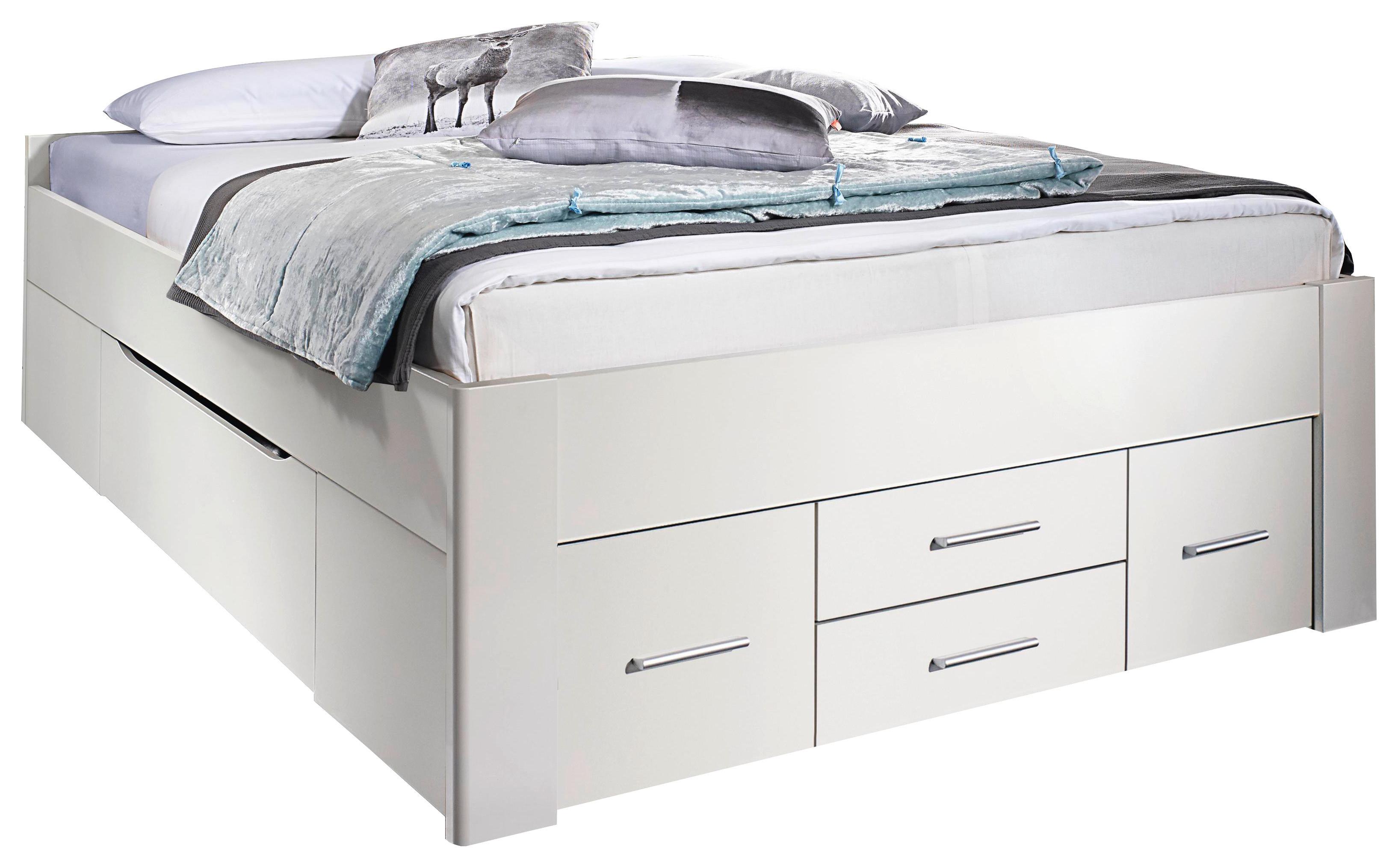 Stauraumbett Mit Bettkasten 160x00 Cm Scala Weiß