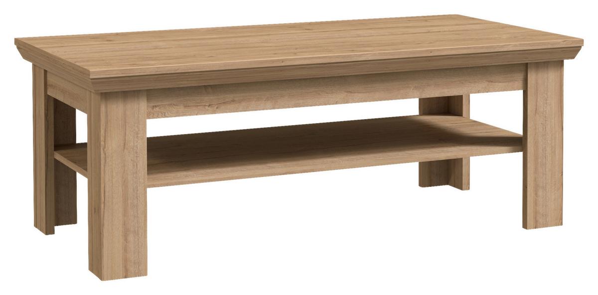KONFERENČNÝ STOLÍK CANNES - farba duba, Romantik / Landhaus, kov/kompozitné drevo (120/45/60cm)