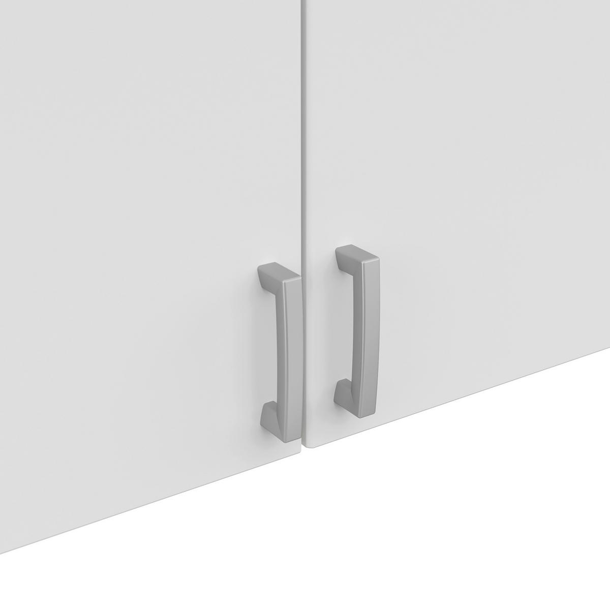 Nadstavec BRANDO 181cm dekor dub Artisan/biela matná - dub artisan/strieborná, Konventionell, kompozitné drevo/plast (181/39/54cm)