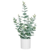 Umelá rastlina EUKALYPTUS I - sivá/biela, Lifestyle, plast (52cm) - Mömax