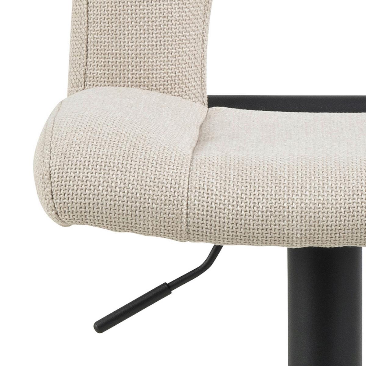 Barhocker Sylvia - Hellbraun/Beige, Design, Textil/Metall (41,5/115/52cm) - MID.YOU
