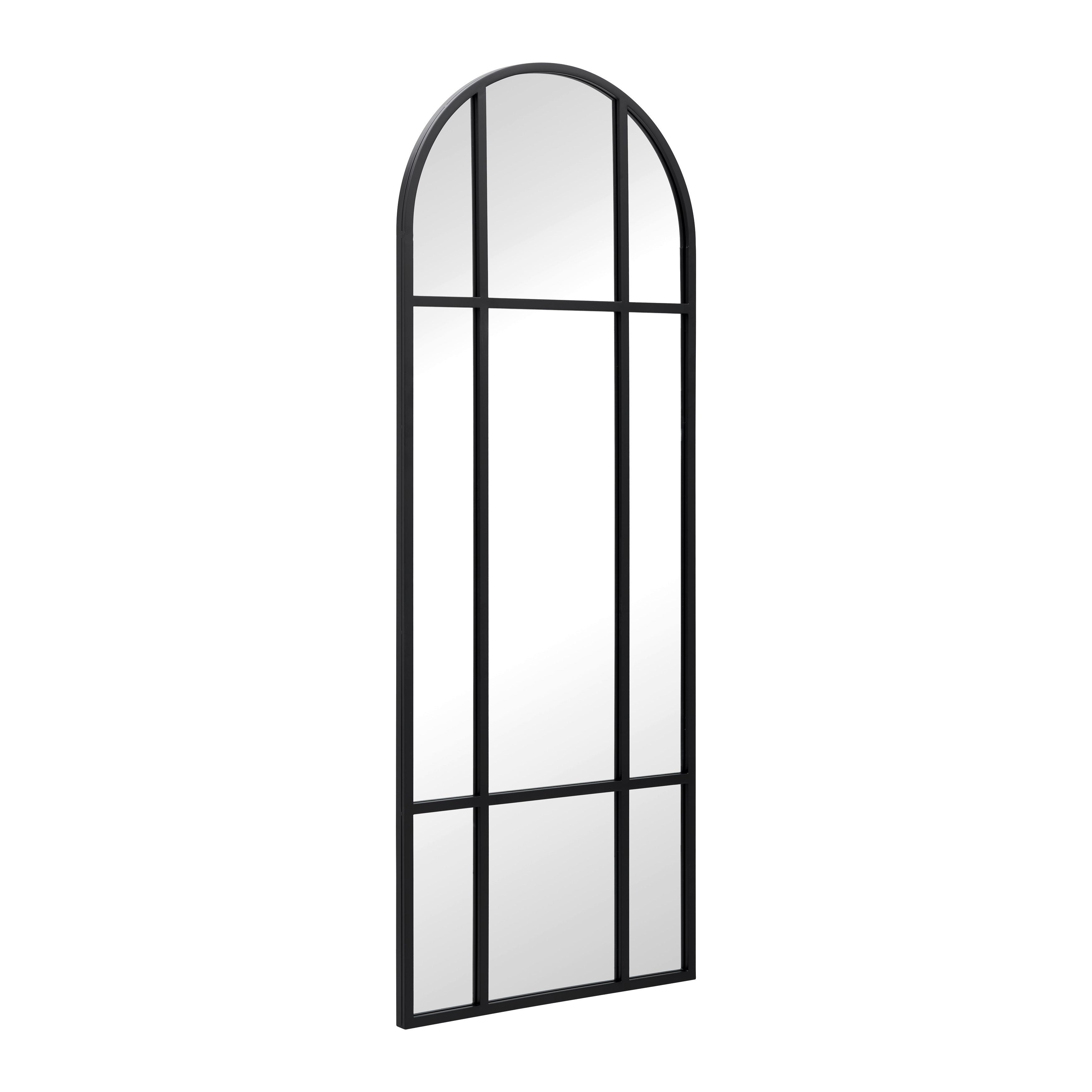 Zrkadlo MADON - čierna, Modern, kov/sklo (70/185/3cm) - P & B