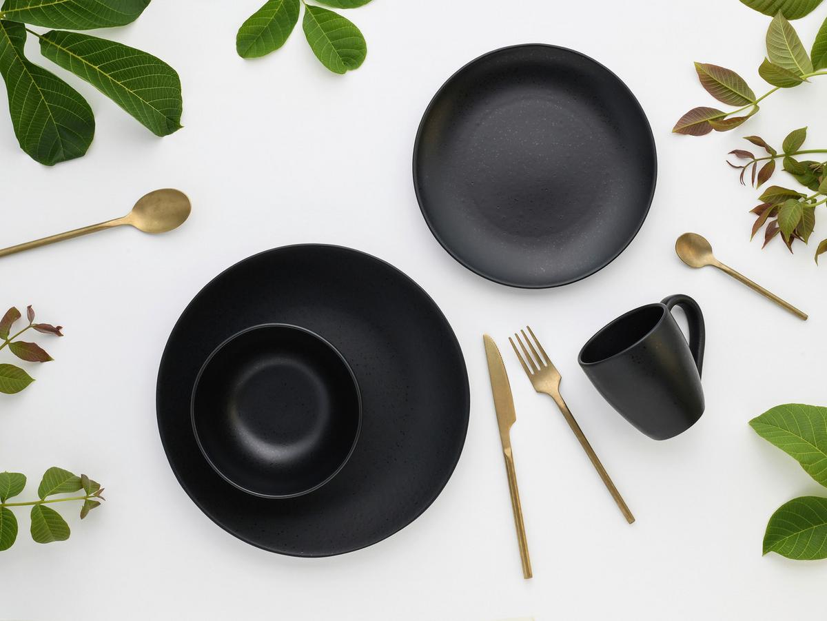 Kombiservice Magic Black Coup 8--Teilig., Schwarz - Schwarz, Basics, Keramik - Creatable